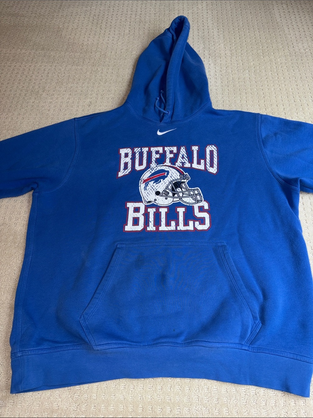 Vintage Buffalo Bills NFL Hoodie Large Faded